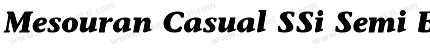 Mesouran Casual SSi Semi Bold Italic字体转换